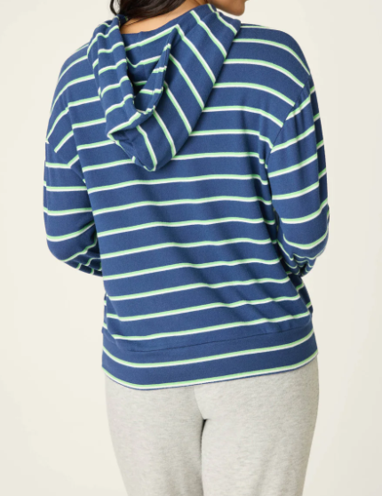 C'est La Vie Striped Hoodie