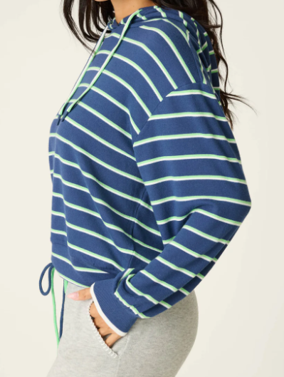 C'est La Vie Striped Hoodie