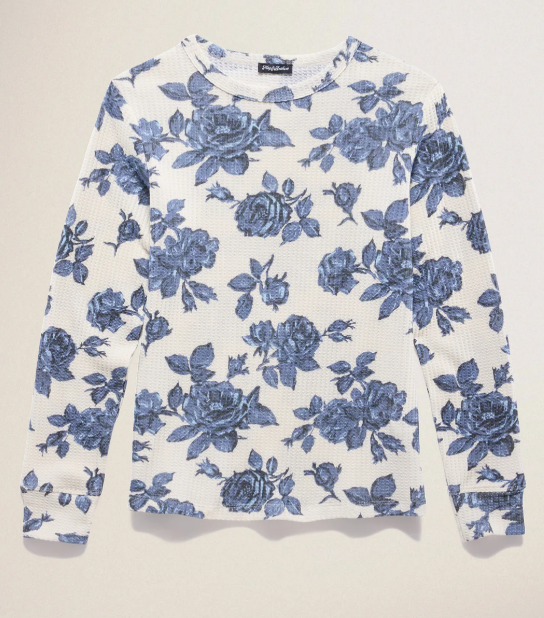 Floral Waffle Long Sleeve