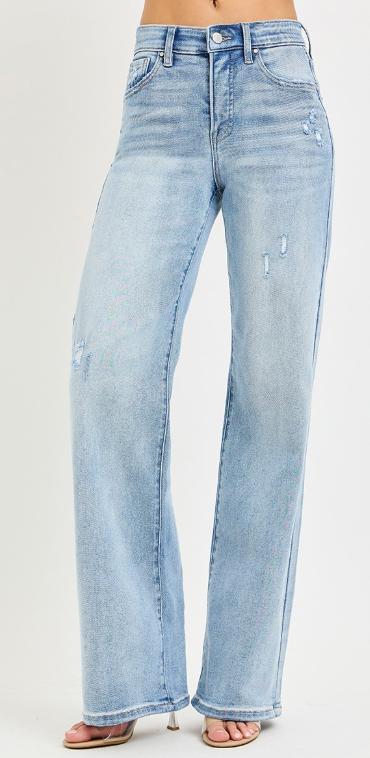 Tummy Control High Rise Wide Leg Jeans