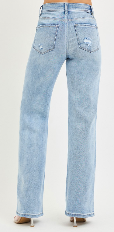 Tummy Control High Rise Wide Leg Jeans