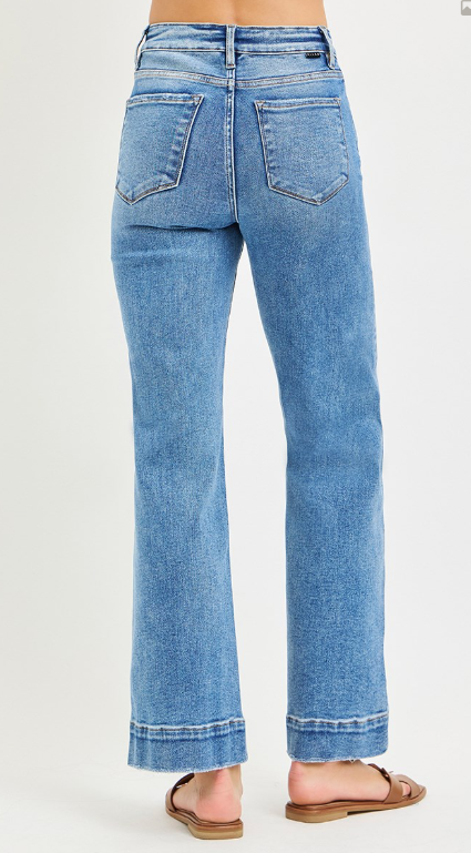 Tummy Control High Rise Straight Jeans