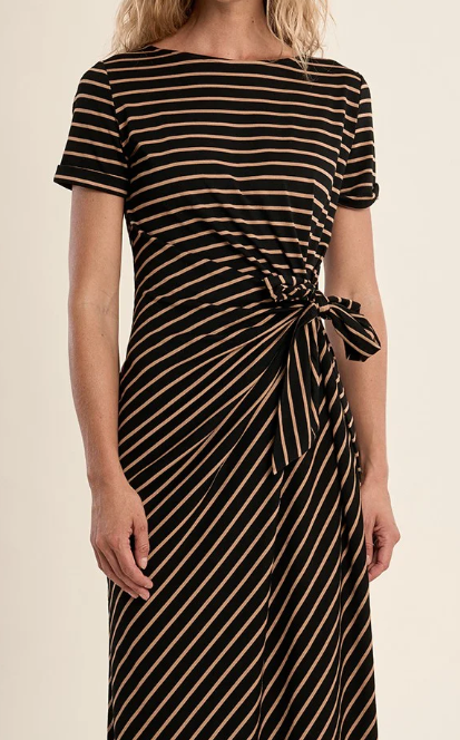 Striped Wrap Dress