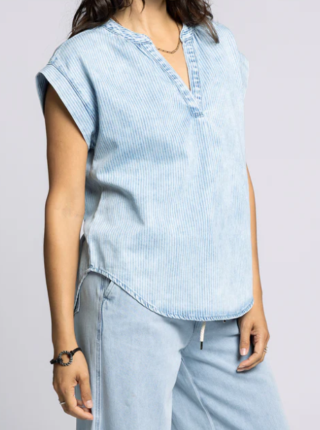 Lillian Washed Indigo Top