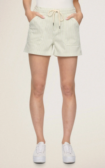 Buffy Drawstring Striped Shorts