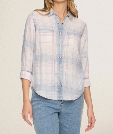 Marina Plaid Button Up