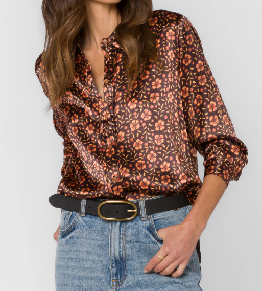 Brown Pansy Blouse
