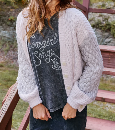 Brielle Mixed Stitch Cardigan
