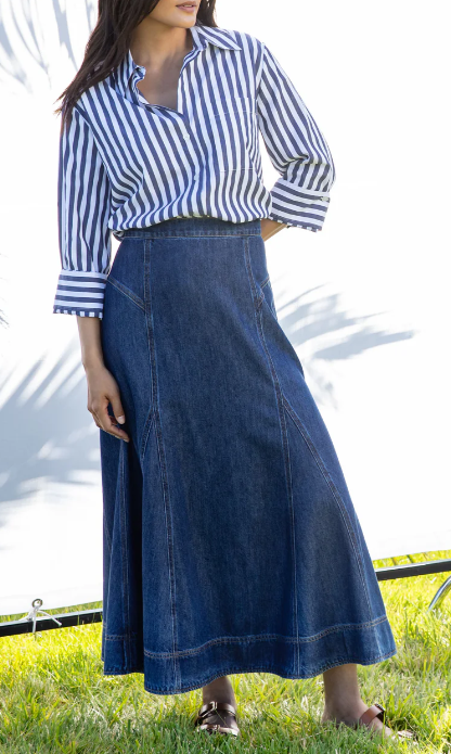 Valencia Striped Button Up