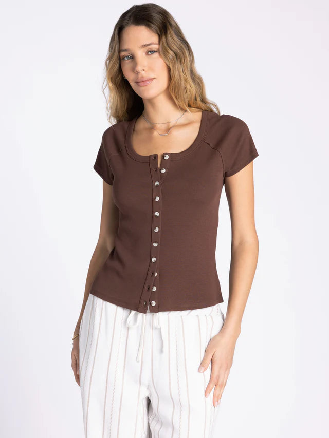 Adina Brown Button Up Shirt