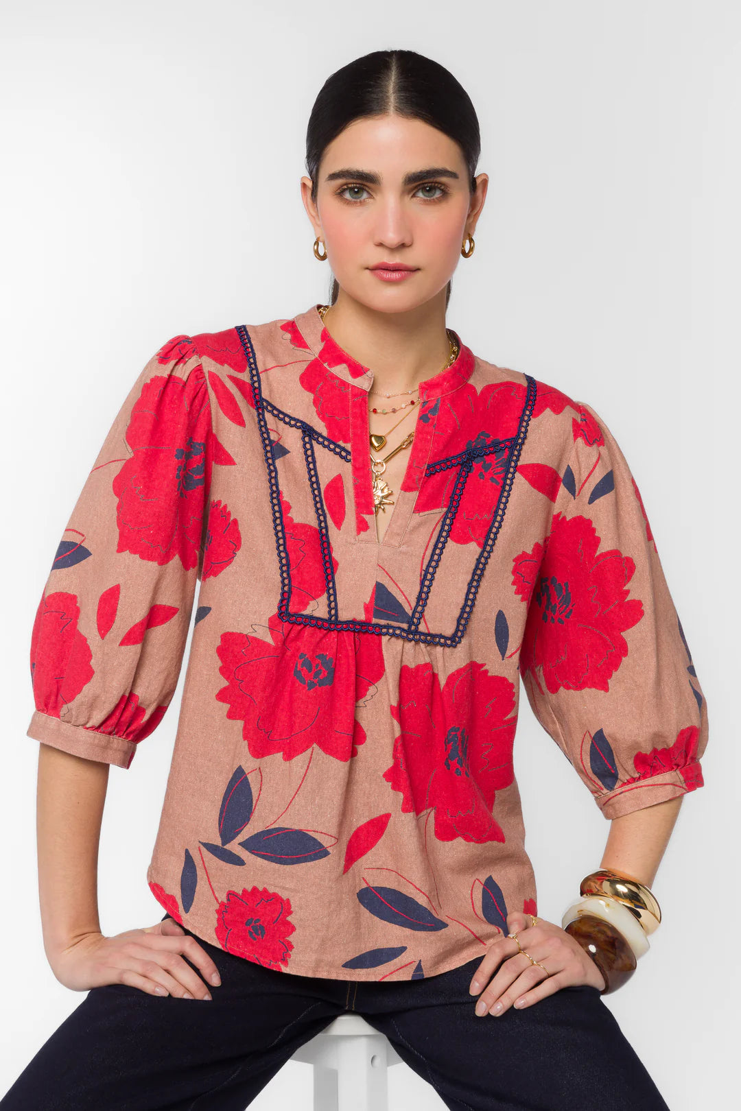 Zyler Flowy Floral Top