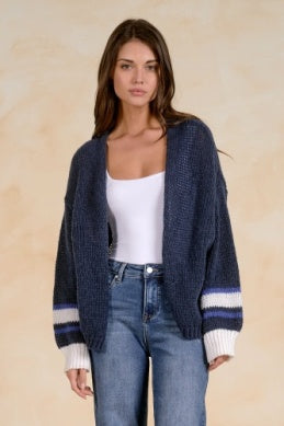 Loose Knit Navy Sweater Cardigan