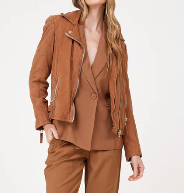 Mauritius Karyn Leather Jacket - Cognac